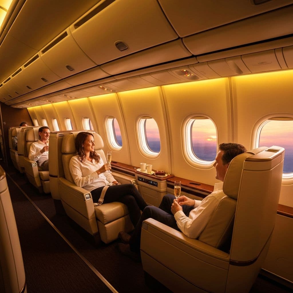 Luxury first-class travel experience